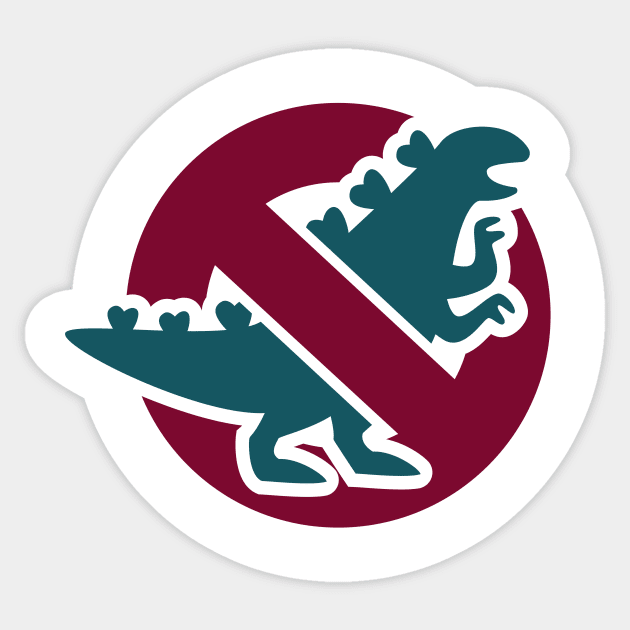 Just say No, to Godzilla Sticker by RickThompson